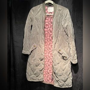 Anthropologie quilted velvety jacket